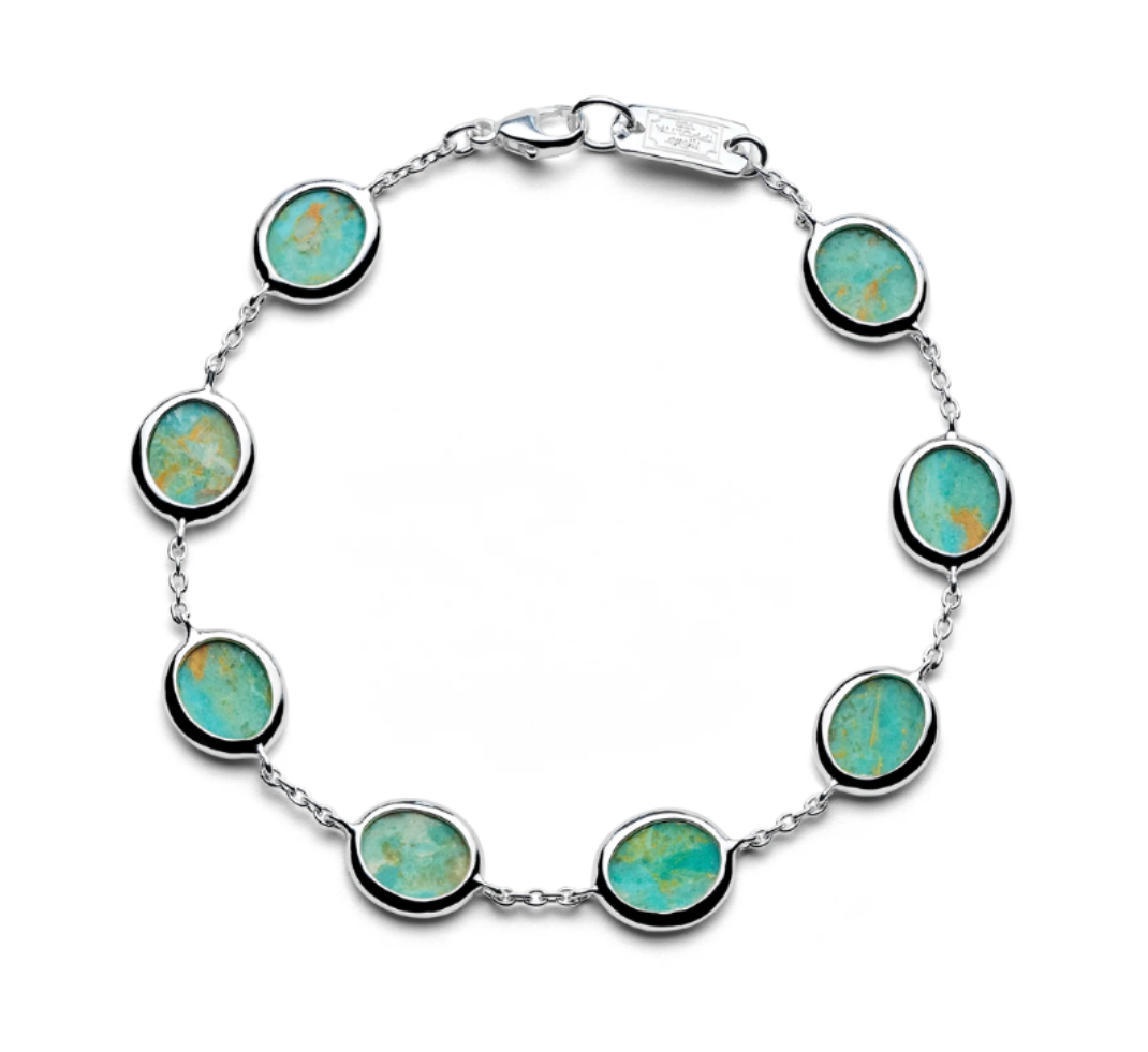 Polished Rock Candy Mini Oval Slice Chain Bracelet