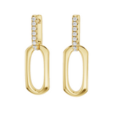 Reina North/South Open Earrings in 18K Yellow Gold
