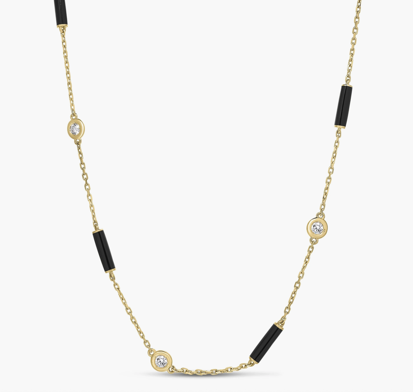 Diamonds by the Inch Bar and Bezel Station Necklace