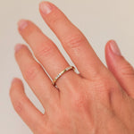 Luna Triple Stone White Diamond Band