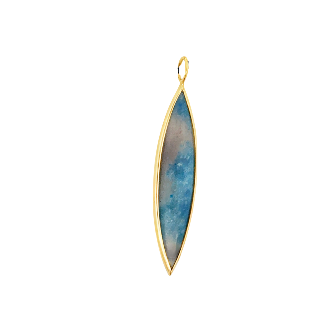 Heather B. Moore 14K Yellow Gold Paraiba Quartz Charm