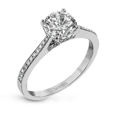 18K White Gold Diamond Semi-Mount Engagement Ring