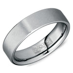 Men’s 6mm Grey Tungsten Torque Wedding Band – Brushed Finish