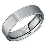 Men’s 6mm Grey Tungsten Torque Wedding Band – Brushed Finish