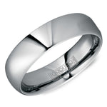 Men’s 6mm Grey Tungsten Torque Wedding Band – Polished Finish