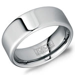 Men’s 8mm Tungsten Torque Wedding Band – Polished Finish