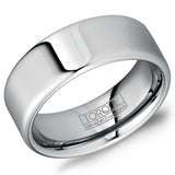 Men’s 8mm Tungsten Torque Wedding Band – Polished Finish