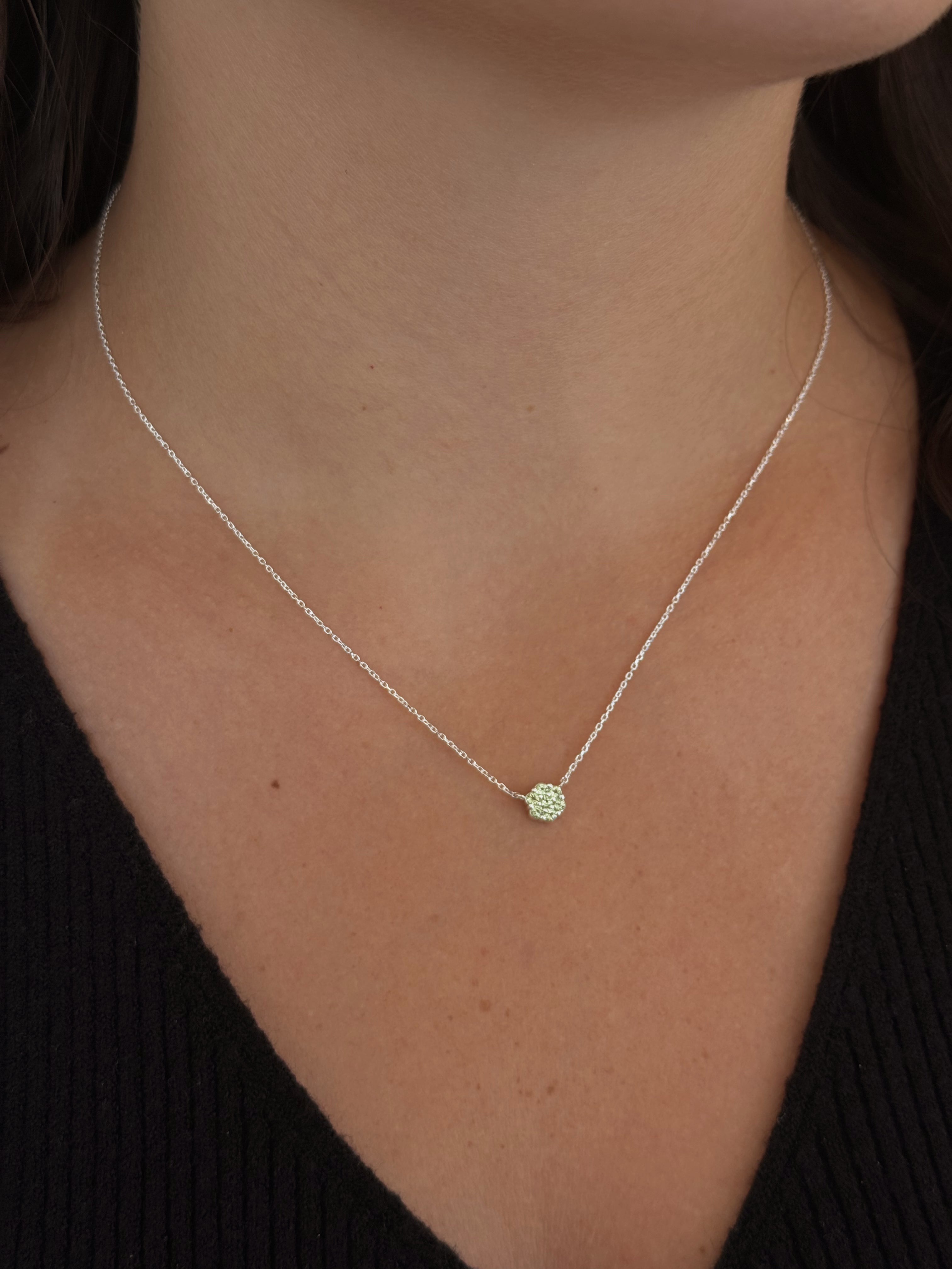 Peridot Cluster Necklace
