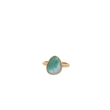 Larimar Stone Elizabeth Ring in 14k Yellow Gold