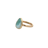 Larimar Stone Elizabeth Ring in 14k Yellow Gold