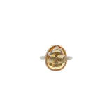 Citrine Ring in 14k Yellow Gold and Sterling Silver
