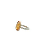 Citrine Ring in 14k Yellow Gold and Sterling Silver