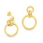 Gold-Plated Door Knocker Drop Earrings