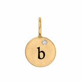 Gold Single Initial Round Charm "B"