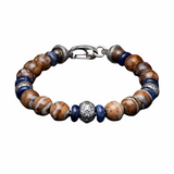 Sterling Silver Sand and Sea Bracelet