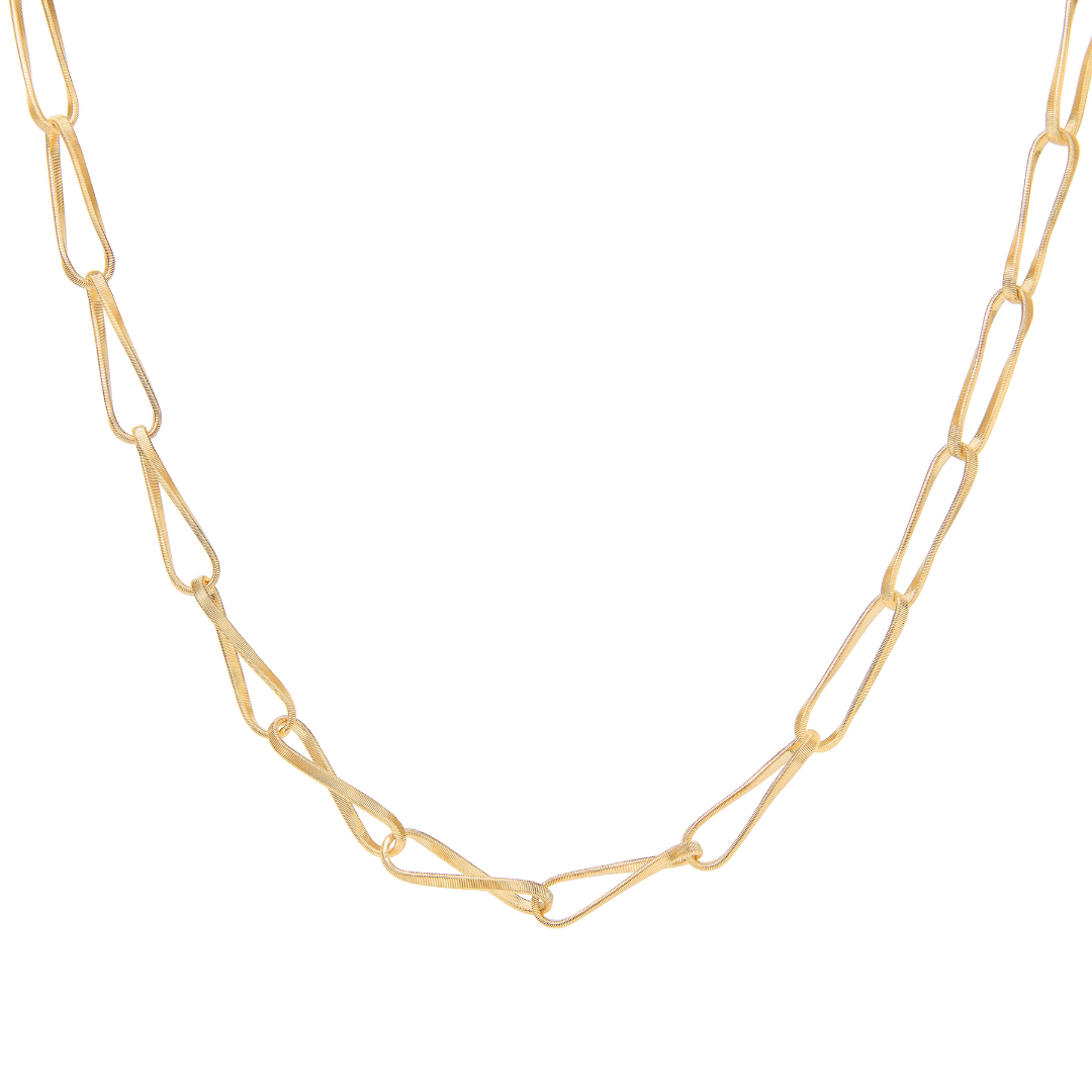 18K Yellow Gold Twisted Coil Link Marrakech Onde Necklace