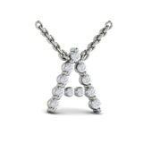 Amuleta Diamond Initial Pendant Necklace "A"