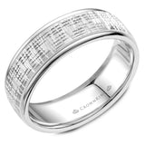 CrownRing Men’s 7mm Wedding Band in 14K White Gold