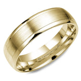 Men’s 6mm CrownRing Wedding Band in 14K Yellow Gold