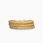 Continuance® Three Row Band Ring in 18K Yellow Gold with Diamonds, 6mm