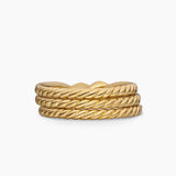 Continuance® Three Row Band Ring in 18K Yellow Gold with Diamonds, 6mm