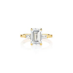Classic Baguette Three Stone Engagement Ring