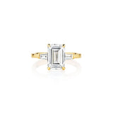 Classic Baguette Three Stone Engagement Ring