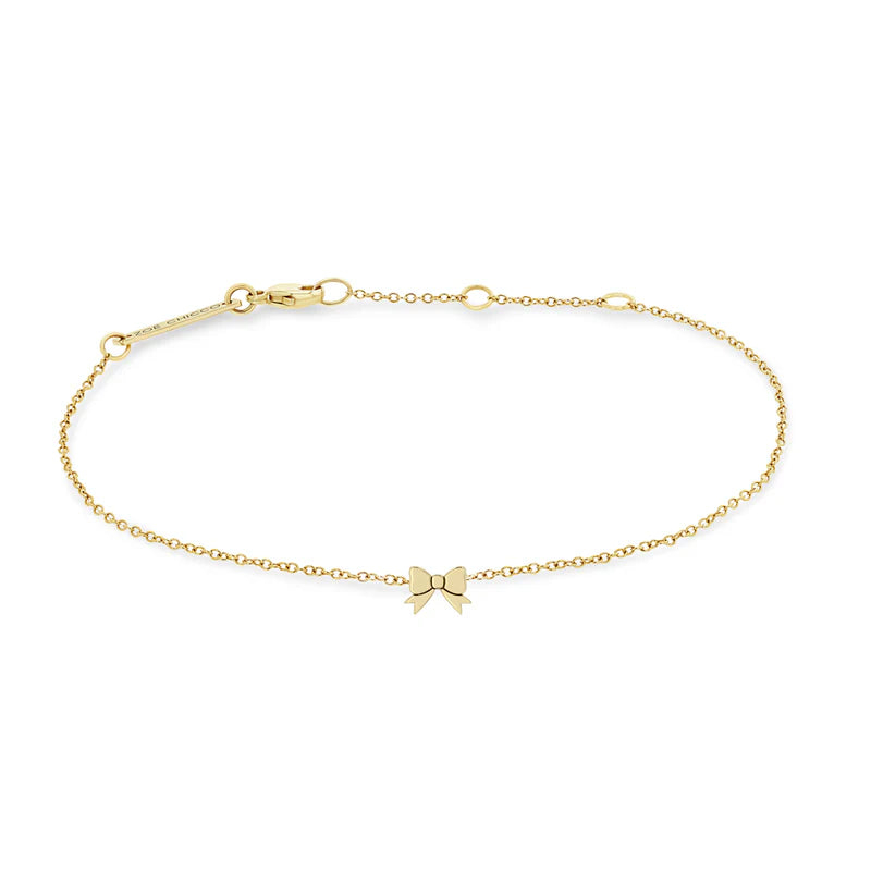 14K ITTY BITTY BOW BRACELET