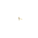 14K ITTY BITTY PAVÉ DIAMOND LIGHTNING BOLT STUD
