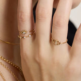 14k 5 Prong Diamond Dash Ring