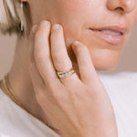 14k Gold Octagon Ring