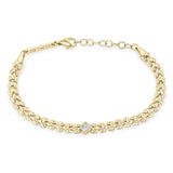 14k Princess Diamond Small Panther Chain Bracelet
