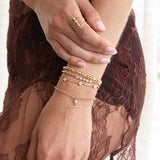 14k Mixed Bezel & Prong Diamond Pointed Band Ring