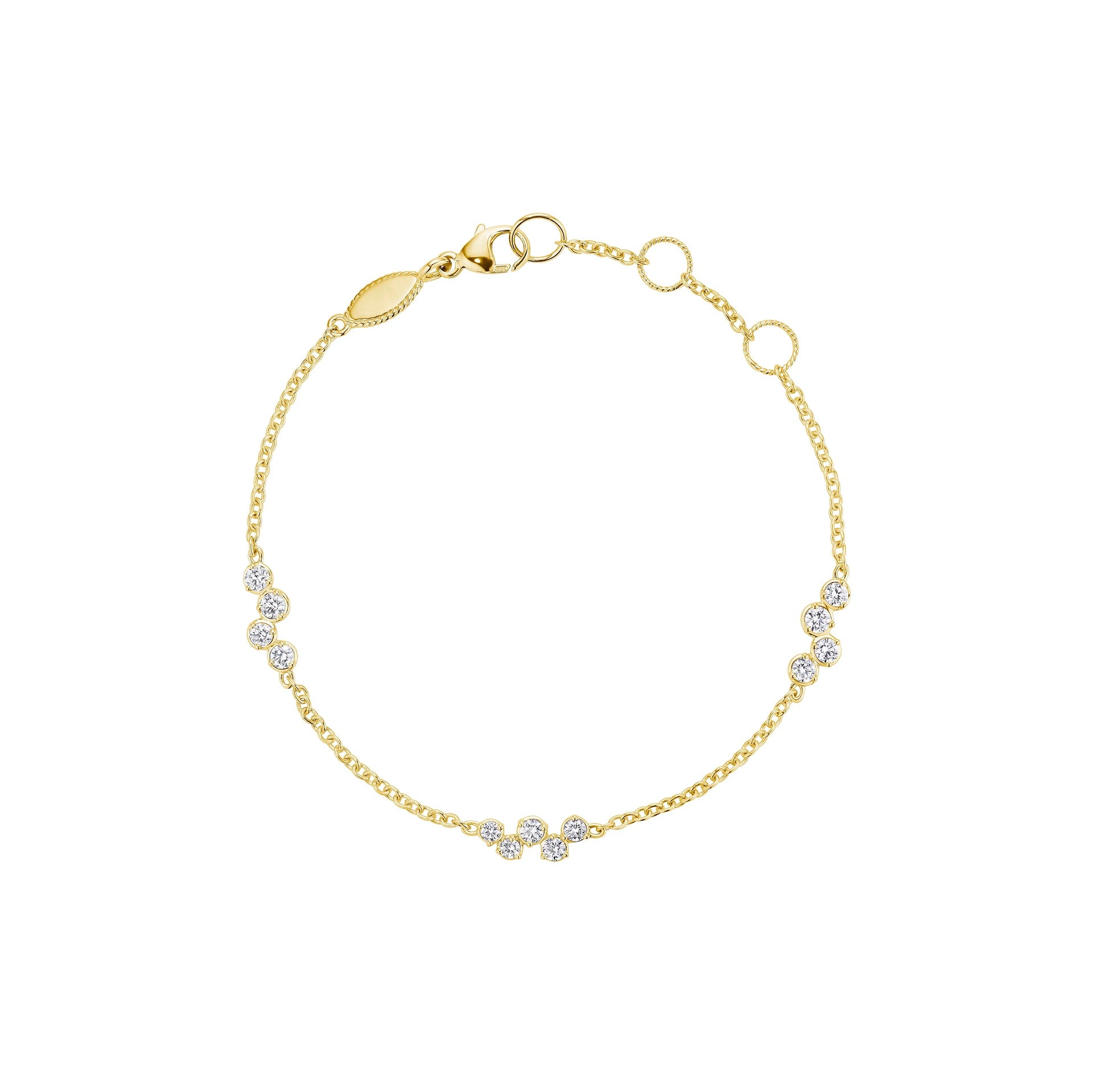 Petite Stardust Station Diamond Chain Bracelet in 18K Gold