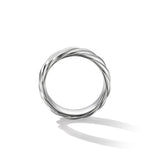 Sculpted Cable Contour Band Ring in Sterling Silver, 9mm
