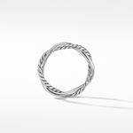 Petite Infinity Band Ring in Sterling Silver with Diamonds, 4mm
