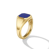 Streamline® Signet Ring in 18K Yellow Gold with Lapis, 14mm