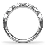 18K White Gold Round Diamond Anniversary Band
