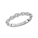 14K White Gold Marquise Diamond Wedding Band