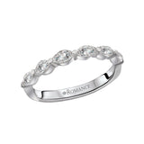 14K White Gold Marquise Diamond Wedding Band