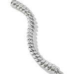 Sculpted Cable Bracelet in Sterling Silver, 14mm