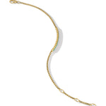 Petite Pavé Bar Bracelet in 18K Yellow Gold with Emeralds, 1.7mm