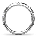 18K White Gold Raindrop Diamond Wedding Band