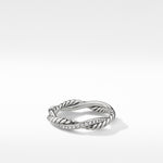 Petite Infinity Band Ring in Sterling Silver with Diamonds, 4mm
