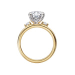 14K Yellow Gold Double-Domed Diamond Semi-Mount Engagement Ring