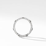 Cable Collectibles® Stations Stack Ring in 18K White Gold with Diamonds, 2mm