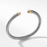 Cable Classics Bracelet in Sterling Silver with Citrine and 14K Yellow Gold