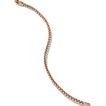 Box Chain Bracelet in 18K Rose Gold, 3.4mm