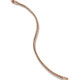 Box Chain Bracelet in 18K Rose Gold, 3.4mm