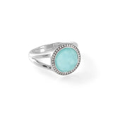 Mini Lollipop Ring (.15 ctw) 925 SILVER With Diamonds